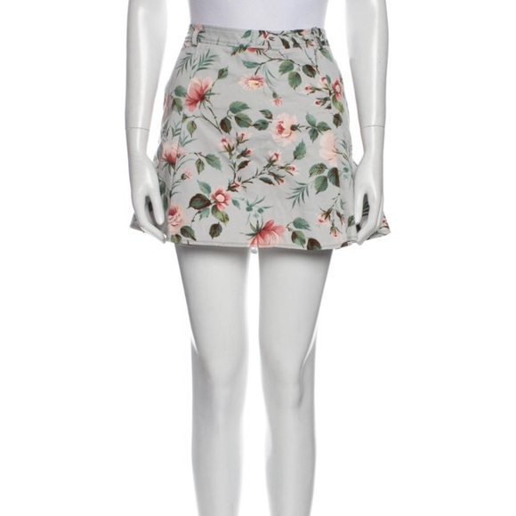 D&G Pleated Floral Mini Skirt IT 44 NWOT - Picture 2 of 8